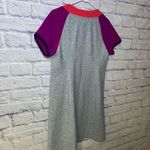 Title Nine  Medium Unconventional Dress Sensitive Stretch Gray Raspberry Coral Photo 9