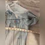NWT New Collection Size M Light Wash Cotton Stretch Distressed Denim Jean Jacket Blue Size M Photo 9