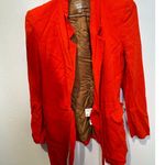 BOSS Women's Orange Red Tie Wasit Collared Jawana Blazer Jacket Size US 0 Photo 4