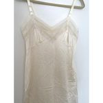 Vtg Made Nylon Full Slip Lingerie Dress Lace Ivory Nightie Sissy No Sz Tag Photo 8