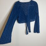 Wild Fable Women's Wrap Tie Top Sheer Ballet Festival Floral Whimsigoth Boho Velvet Burnout Photo 6