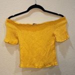 AMBIANCE Boutique Off Shoulder Ruched Stretch Crop Top Photo 2