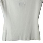 Camille La Vie White Fitted Ribbed Tank Top Rayon Nylon Large Capsule Minimalist Photo 5