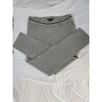 Zac & Rachel Black White Houndstooth Stretch Straight Leg Dress Women’s Pants 10 Photo 1