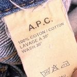 APC New Cure H Tres Etroit Mid Rise Straight Leg Ankle Cropped Jeans Denim sz 30 Blue Photo 8