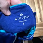 Athleta  blue half zip sweater top small Photo 2
