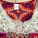 NEW Bila Women's M‎ Medium Semi Sheer Peasant Babydoll Top Hippie Shirt NWOT Red Photo 1