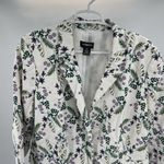 Liz Claiborne Career XXL Floral Blazer White Purple single button office pastel Photo 6