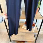 Talbots Signature Slim Leg Mid-Rise Navy Woven Career Dress Pant Trouser, 12 Photo 2