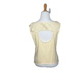 Free People Sahara Beaded Crochet Cross Over Tank Top in Tea Size Medium Womens Photo 4