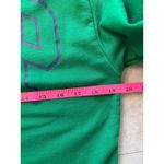 Gap  Green Sherpa Lined Hoodie Pullover Logo Spell Out Sweatshirt Preppy Size M Photo 7