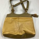 Vintage yellow green multi pocket shoulder hand bag purse Photo 0