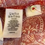 Rachel Zoe  100% Linen Shift Dress Brick Red White Paisley Sz Medium Photo 5