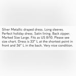 House Of CB 🔥  Silver Metallic Mini Dress US L Photo 9