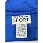 A3 Vintage The Avenue Sport Anorak Pullover Jacket Hooded Blue Size 22/24 Plus Photo 1