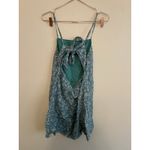 American Eagle Tie Back Cutout Ditsy Floral Lined Mini Dress Blue Size Medium Photo 6