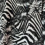 NWT Brittany Black Small White Black Zebra Sequin Cami Pleated Cardigan Vintage Photo 6
