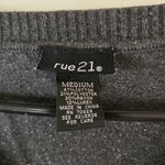 Rue 21 NWOT Women's Gray Striped Sparkle Sweater Size Medium Photo 2