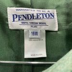 Pendleton Vintage  Blazer Skirt Set Womens‎ Plus 16W Green Wool Lined Midi Length Photo 4