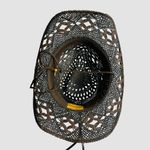 Tonpsom Woven Straw Cowboy Hat One Size Brown Western Leather Band Photo 7