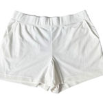 Juicy Couture  Velour Shorts Rhinestone Logo Lounge Comfy White Size Large Photo 0
