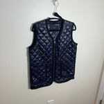 J.Crew Womens Size XS Puffer Feather Down Quilted Vest Navy Blue Zipper Pockets Photo 3