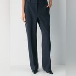 Aritzia Babaton New Agency Mirror Crepe Navy Pants 4 Photo 2