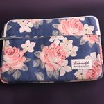 14 inch Floral Laptop Sleeve with front pocket Blue Photo 0
