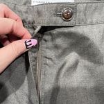 Carolina Herrera  Sz 10 Silk Pants Trouser Taupe Green Gray Straight Lined Italy Photo 4