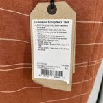 prAna NWT Foundation Scoop Neck Tank Top Shirt Size Medium Orange Stripe Stretch Photo 4