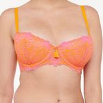 Nwt Savage x Fenty Stranded In Lace Neon Crochet Plunge Underwire Bra Pink Size undefined Photo 0