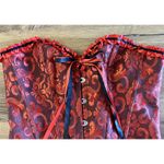 Women‎ Bustier Burlesque Boned Corset Top Waist Basque Lingerie Shaper L Red Size L Photo 6