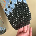 Shana K Charcoal Gray Pink Polka Dot Floral Retro Turtleneck Shift Dress Small Photo 6