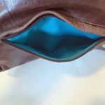 Ssamzie Brown Leather Laser Cut Shoulder Bag Floral Pattern Photo 5