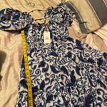 Tuckernuck  Blue Mini Sundress with Puff Sleeves and Sweetheart Neckline Photo 16