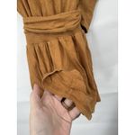 Free People Fauna Wrap Romper Women Small Brown Linen Blend Western Granolagirl Photo 9