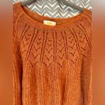 Anthropologie Maeve | Lindsay Pointelle Sweater, Rust, Size S Photo 4