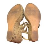 BOC Born Concept Shoes‎ Womens Size 9 40.5 Wedge Sandals Strappy Cork Platform Gold Photo 10