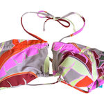 Sports Illustrated Ruffle Cutout Bralette Bikini Top Multicolor Size L Pink Size L Photo 0