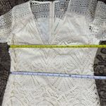 Sundance NWT Women’s Size 8 P Cream Ivory Lace V-Neck Bubble Sleeve Dress Photo 6