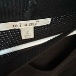 Mi Ami Black Cut Out Neck Light Weight Sweater Top Size L Made in USA Photo 1