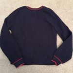 Talbots Navy Pearl Button Ribbed Knit Tennis Sweater Cardigan Size Small Petite Photo 5