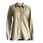 Aritzia ✨ Babaton Vegan Leather Button Down Sz Small Shirt✨ Photo 1