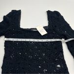 idem Ditto Vicki Idem‎ Ditto Black Crochet Long Sleeve Crop Top Womens Bohemian Small NEW Photo 5