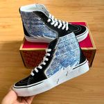 Vans Sk8-Hi Bolt Skate Shoes Suede Canvas Sneakers Blue Black Women VN0A5JIBLK Photo 6