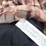 ZARA NWT Plunging VNeck Draped Tulle Ruched Long Sleeve Mini Dress in Red/Multi Photo 10