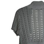 Arizona Vintage Crochet Knit Open Cardigan Cropped Shrug Boho Y2K Cottage Gray Size S Photo 4