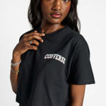 Converse Black Logo Cropped Tee Photo 0