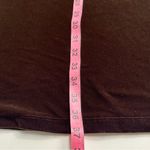 Imperfect vintage velour skirt 90s Y2K chocolate brown stretchy shiny med large Photo 1