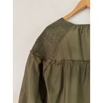 Anthropologie NWT Mare Mare Renee Smocked Tunic Green Blouse Size MP Photo 7